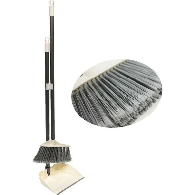 Комплект GoGo ПВХ, совок с метлой айвори, ручка металлическая 85 см 60056 IVORY