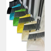 Комплект GoGo ПВХ, совок с метлой айвори, ручка металлическая 85 см 60056 IVORY