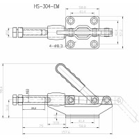Зажим шатунного типа HS CLAMP HS-304-EM