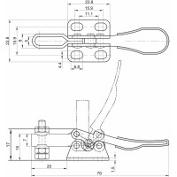 Зажим с горизонтальной рукоятью HS CLAMP HS-201