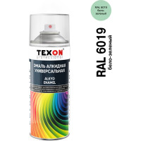 Универсальная алкидная эмаль Texon (бело-зеленый RAL 6019; аэрозоль; 520 мл) ТХ188161