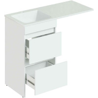 Напольная тумба ORANGE Optima с левой раковиной, под стиральную машину Op-110TUW+RAL