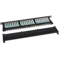Патч-панель высокой плотности Cabeus 19 (0,5U), 24 порта RJ-45, PLHD-24-Cat.5e-SH-Dual-0,5U