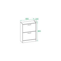 Тумба для обуви СОКОЛ дуб сонома ТО-22 ШОТО22Дс
