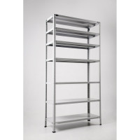 Стеллаж ООО ФУРАМА СТФ 2500x1100x300 мм, 7 полок, серый СТФ251130-7