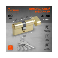 Цилиндровый механизм НОРА-М STD AL ЛВ-60 30-30 золото 16553