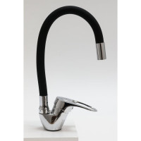 Смеситель для кухни Rainsberg с гибким силиконовым изливом, черный R3193F-2