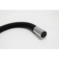 Смеситель для кухни Rainsberg с гибким силиконовым изливом, черный R3193F-2