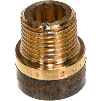 Удлинитель Viega, НВ, 1/2"х15 мм бронза 651121