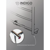 Полотенцесушитель INDIGO Arc с полкой (electro) 50/40 (скрытый монтаж, универсальное подключение R/L, полированный) LCAE50-40PR