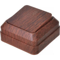 Переключатель Intro Quadro 2-103-10 10А-250В, IP20, открытая установка, венге, Б0053753