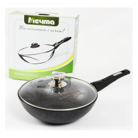 Сковорода ВОК Мечта АП Гранит star 28 см, со съемной ручкой и стеклянной крышкой с078803