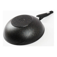 Сковорода ВОК Мечта АП Гранит star 28 см, со съемной ручкой и стеклянной крышкой с078803