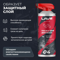 Смазка цепи дорожная MOTO 520 мл LAVR Ln7704