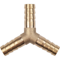 Тройник Y-образный елочка 8мм, латунь, в блистере AV Steel AV-700335B