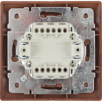 Выключатель Intro Plano 1-101-10 одноклавишный 10А-250В, IP20, СУ, венге, Б0053727