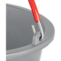 Строительное, ударопрочное, пластмассовое ведро MATRIX 12 л, обрезиненная ручка 81462