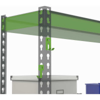 Двойной крючок ООО Металекс для стеллажей Metalex, 5 шт. АСК2