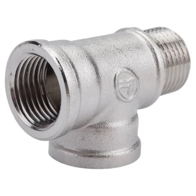 Тройник резьбовой DOUBLE-LIN латунный никелированный вр/вр/нр - 3/4" LL6121 (3/4")