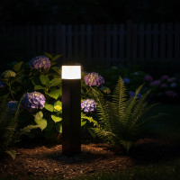 Садово-парковый светильник FERON 230V E27, DH0205, черный (столб) 11681