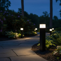 Садово-парковый светильник FERON 230V E27, DH0205, черный (столб) 11681