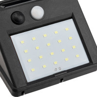 Светодиодный светильник duwi с датчиком движения Solar LED на солнечных батареях, 4Вт, 6500К, 150Лм, IP65, цвет черный 25012 8