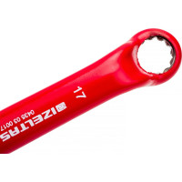 Диэлектрический накидной ключ IZELTAS 1000V изогнутый 17мм, длина 230 мм, 435030017