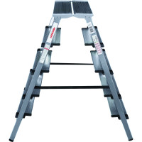 Двухсторонняя алюминиевая стремянка Новая Высота 2х5 ступеней 1127205