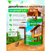 Защитно-красящий состав для древесины FARBITEX (быстросохнущий; орегон; 0.75 л) 4300008472