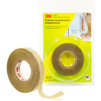 Клейкая двусторонняя лента с высокой адгезией 3М прозрачная, 9 мм х 5 м 4687202299836