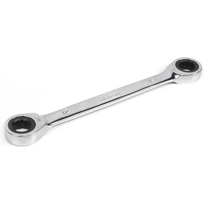 Накидной двусторонний ключ HORTZ 12х13 трещ. хромированный HOR 118852