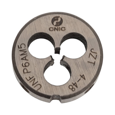 Плашка CNIC дюймовая № 4-48 UNF 60гр Р6АМ5 48 ниток/дюйм, dнар.20мм 56136