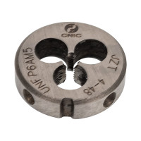 Плашка CNIC дюймовая № 4-48 UNF 60гр Р6АМ5 48 ниток/дюйм, dнар.20мм 56136