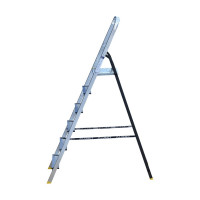 Комбинированная усиленная стремянка Алюмет 6 ступеней Серия АМS7806