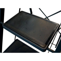 Стальная стремянка Алюмет с широкими ступенями с противоскользящими накладками 5 ступеней. Серия MK 805C