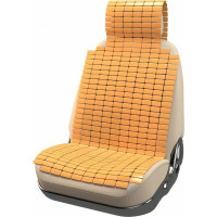 Накидка на сиденье с подголовником Nova Bright бамбуковые, плоские пластины, 110x41 см 47821