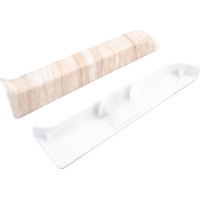 Торцевые заглушки для плинтуса IDEAL Классик 85 мм, 267 клен белый К-П85-Тп-Ф1 267 КЛН БЕЛ