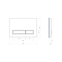 Кнопка Cersanit BLICK для LINK PRO/VECTOR/LINK/HI-TEC пластик, черный, матовый 64115