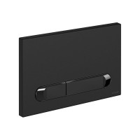 Кнопка Cersanit ESTETICA для LINK PRO/VECTOR/LINK/HI-TEC пластик, черный матовый, с рамкой, хром 64112