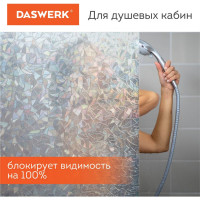 Самоклеящаяся статическая пленка на окно DASWERK Витраж без клея, солнцезащитная, 67.5x150 см 607969