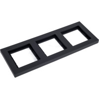 Рамка Systeme Electric AtlasDesign Aqua Карбон 3-ая IP44 ATN441003