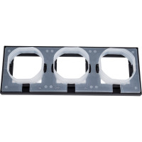 Рамка Systeme Electric AtlasDesign Aqua Карбон 3-ая IP44 ATN441003