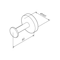 Крючок для халата AM.PM Inspire 2.0 черный A50A35822