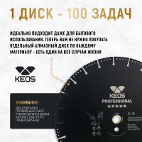 Диск алмазный универсальный Турбо (125х22.2 мм) KEOS DBU02.125