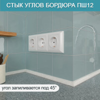 Акриловый плинтус для столешницы BNV ПШ12 180 сантиметров, серый цвет 4603312129788