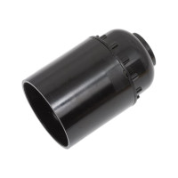 Патрон для лампочки ЮПИТЕР Е27 карболитовый подвесной черный JP7700-02