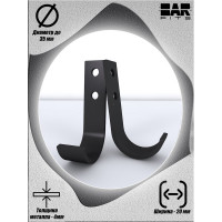 Узкие крючки BARFITS 120x20x4, пара, черные сл00453