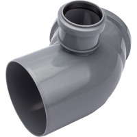 Отвод Политэк 110x45 с выходом 50 (правый) 345111050П