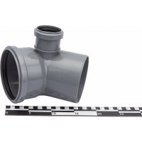 Отвод Политэк 110x45 с выходом 50 (правый) 345111050П