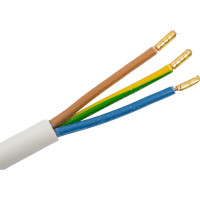 Сетевой шнур Мастер Тока ПВСбм 3x1 белый, 10А, с заземлением, 1,5м, угловая вилка СШ0026